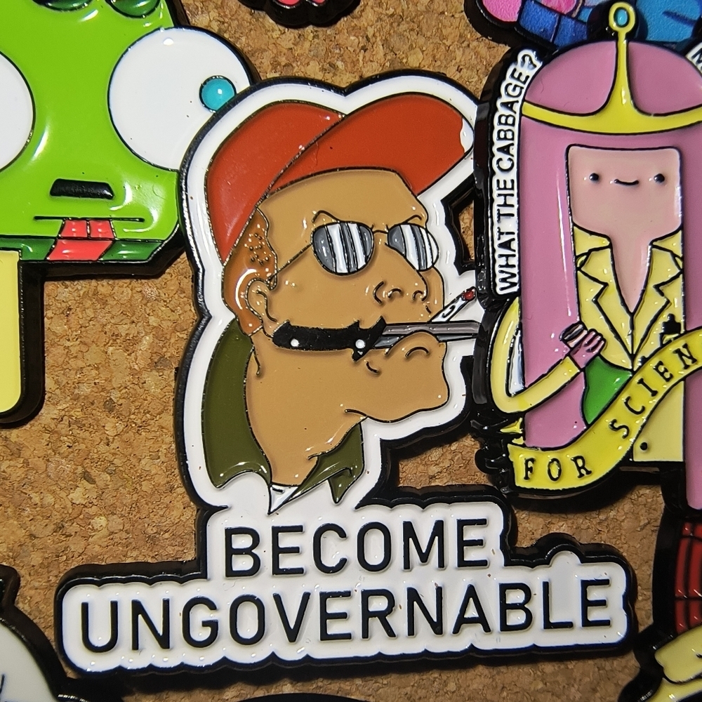 Become Ungovernable Enamel Pin - Cartoon Character